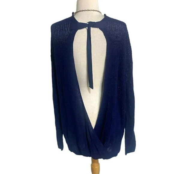 Trouve S oversized S blue‎ open back cardigan NEW - Picture 4 of 6